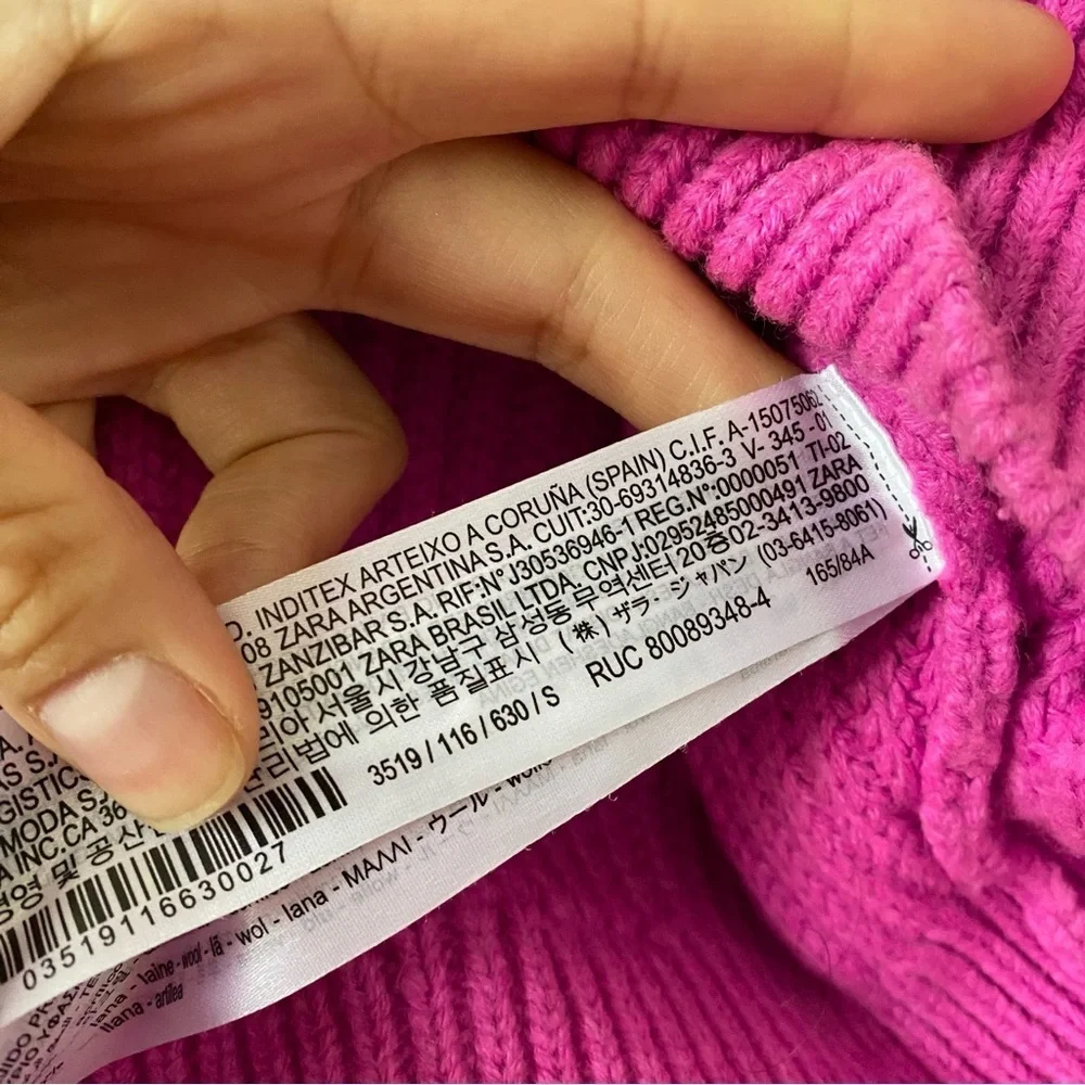 Zara Balloon Sleeve Knit Sweater Size Small​​​​